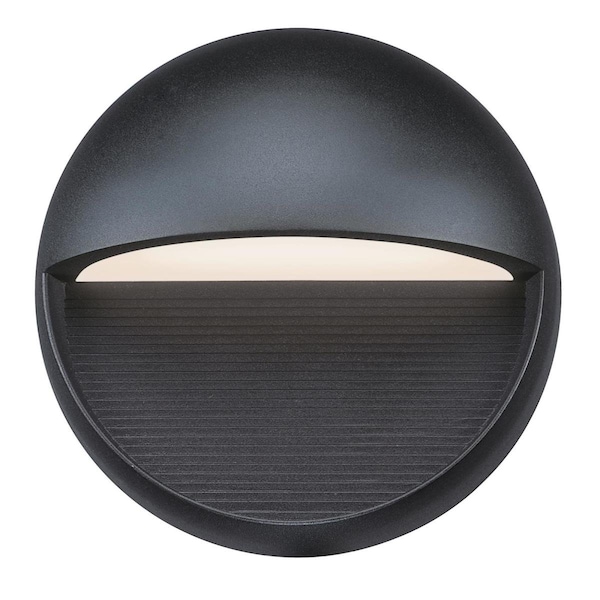 Westinghouse Fixture Wall Outdoor LED Dimmable 12W Winslett Dome, Textured Black Frosted Glass 6579000 - main